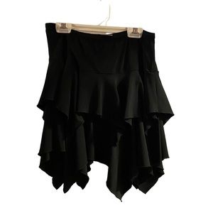 Judy Knapp Vintage Thrifted Y2K Black Layered Skirt Size S